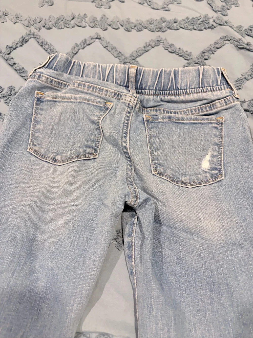 GAP Light Blue Distressed Stretch Jeggings Kids Jeans